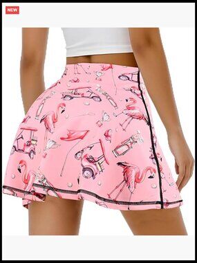 High Waisted Tennis Skort with Pockets Inner Shorts Athletic Skirt Workout
